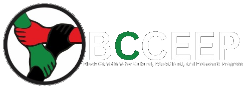 BCCEEP logo: three clasped hands in a circle beside the letters BCCEEP, above the words Black Canadians for Cultural, Educational, and Economic Progress